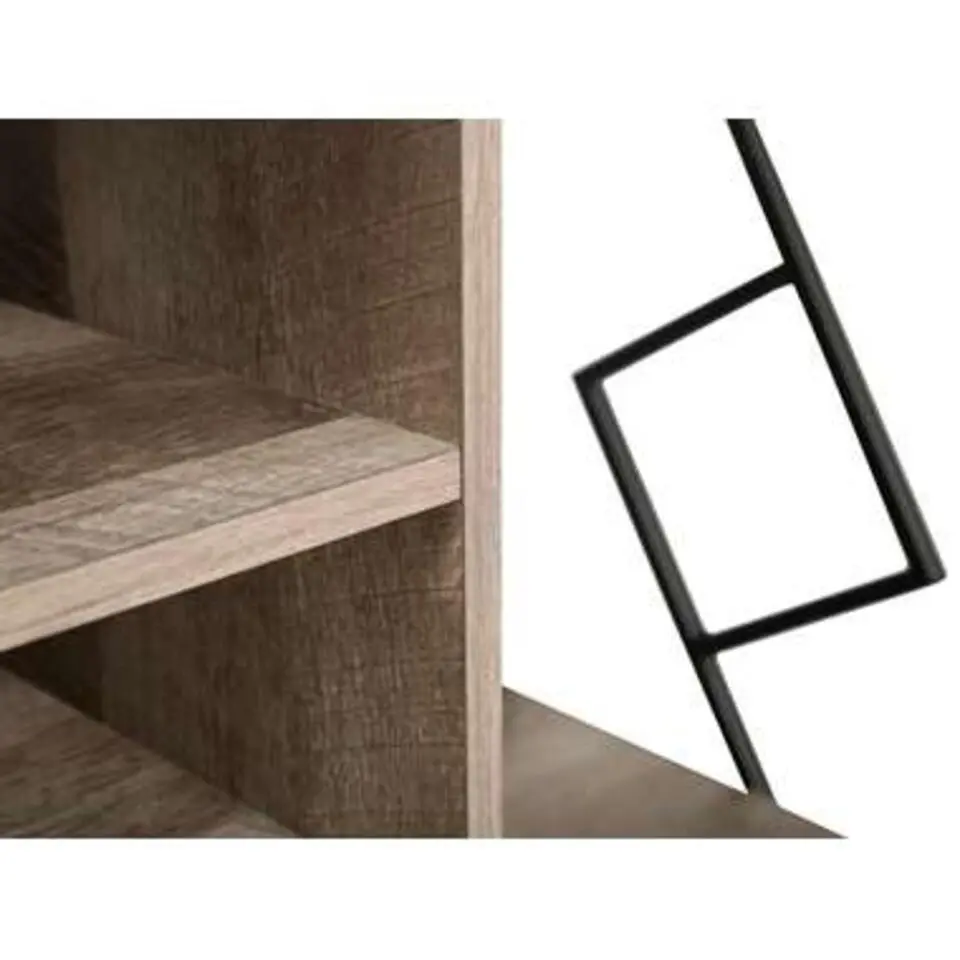 FORRES - TV-meubel - Donkere houtkleur - Spaanplaat