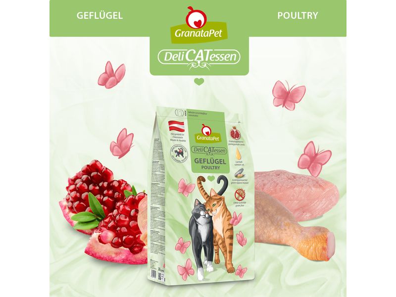 GranataPet Trockenfutter DeliCATessen Geflügel 1.8 kg Alleinfuttermittel für ausgewachsene Katzen