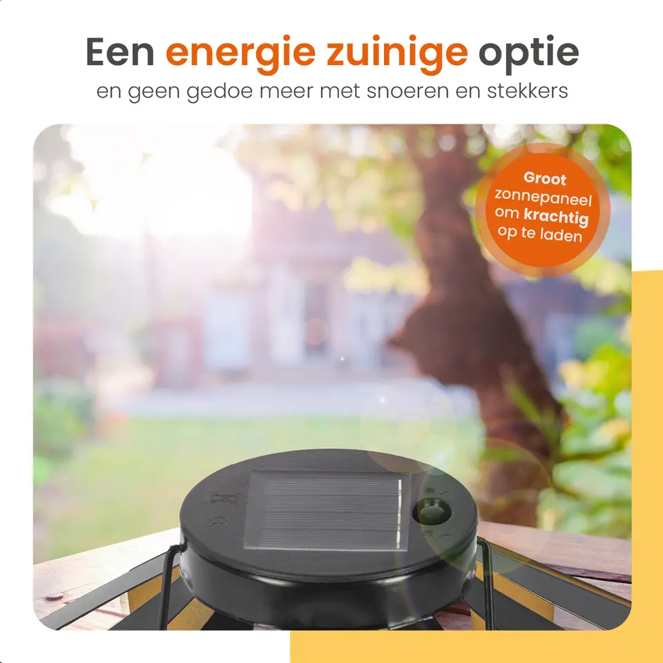 Goliving Solar Tafellamp Nova - 2 Stuks - LED Buitenverlichting Zonne-energie