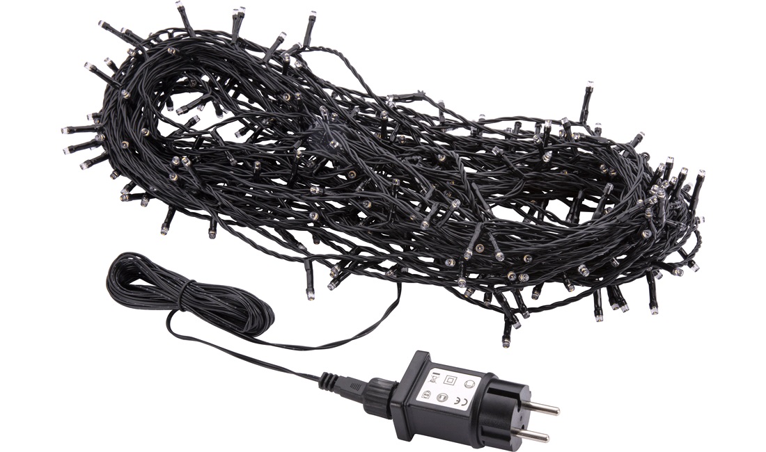 Lyskæde 300 LED, 30m med 220V, ude/inde