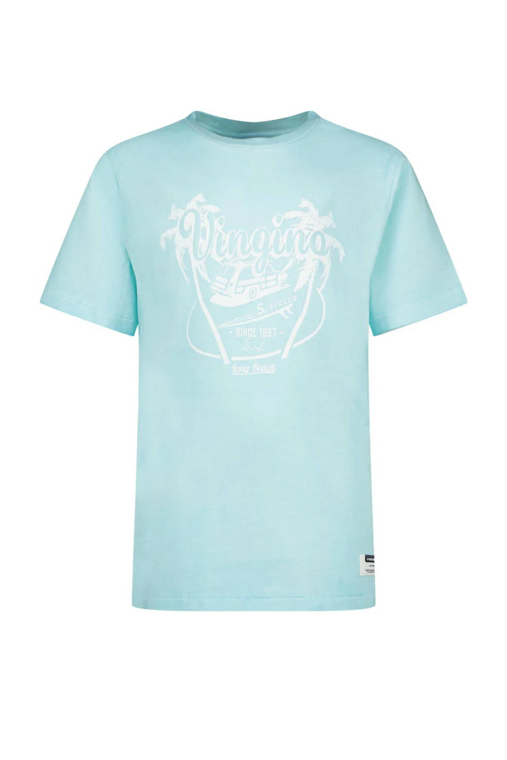 Vingino T-shirt Hois met printopdruk lichtblauw