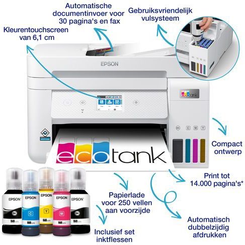 Epson EcoTank ET-4856 - All-In-One Printer - Inclusief 3 Jaar Inkt