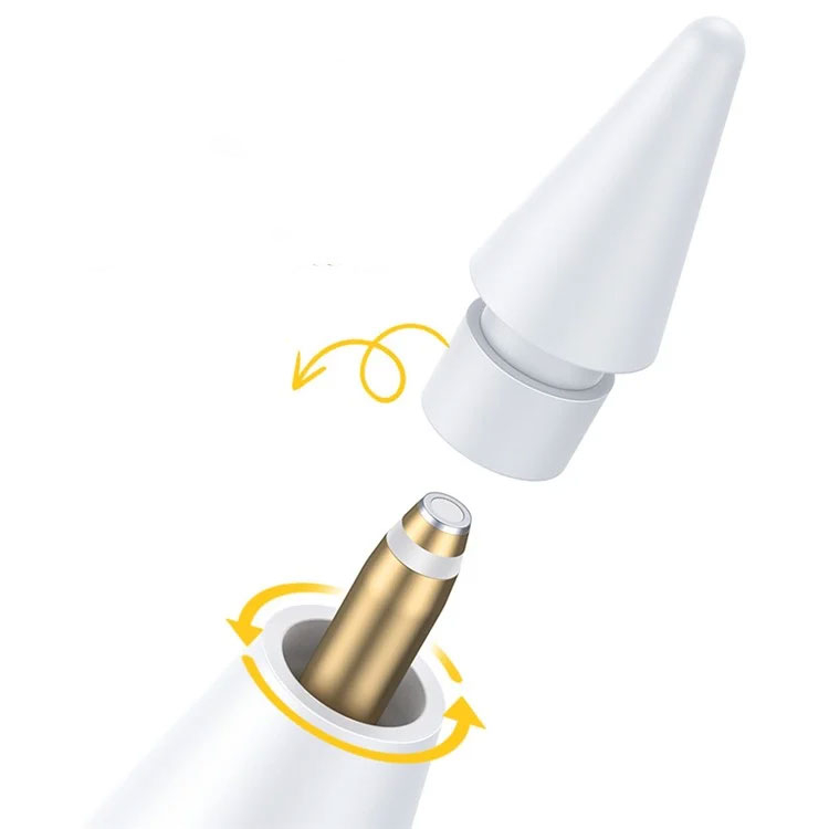 Kapazitiver Touch Pen Stylus Pencil mit Magnetbefestigung / Tiltfunktion / Neigungssensitivität und kabellosem Laden für Apple iPad - Weiss