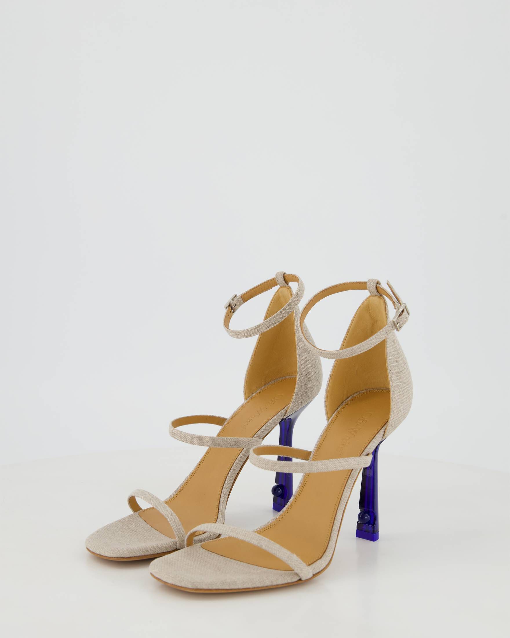 Off-White| Damen Sandaletten LOLLIPOP LINEN STRAPPY SANDAL