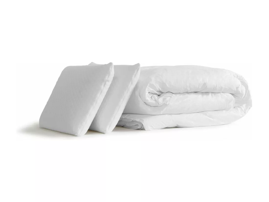 Pack prêt à dormir VITALMEMO BACK 160 x 200 cm sommier Kit blanc
