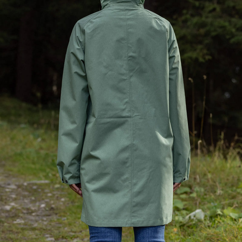 Frauen Regenmantel Travelcoat hedge green