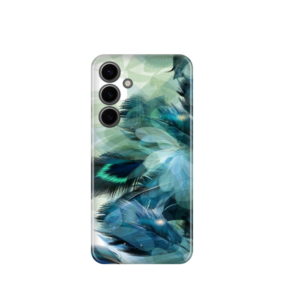 Samsung Galaxy S24 Plus Kunststoff Hülle Pfauenhauch - Grün