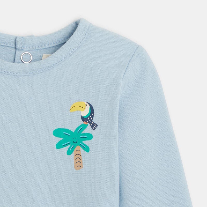T-shirt bébé bleu tropical Catimini Bleu