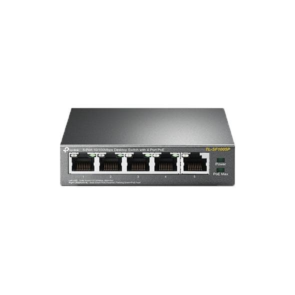 TP-Link Desktop Switch, 4-Ports, PoE, 100 Mbps, 58W, black