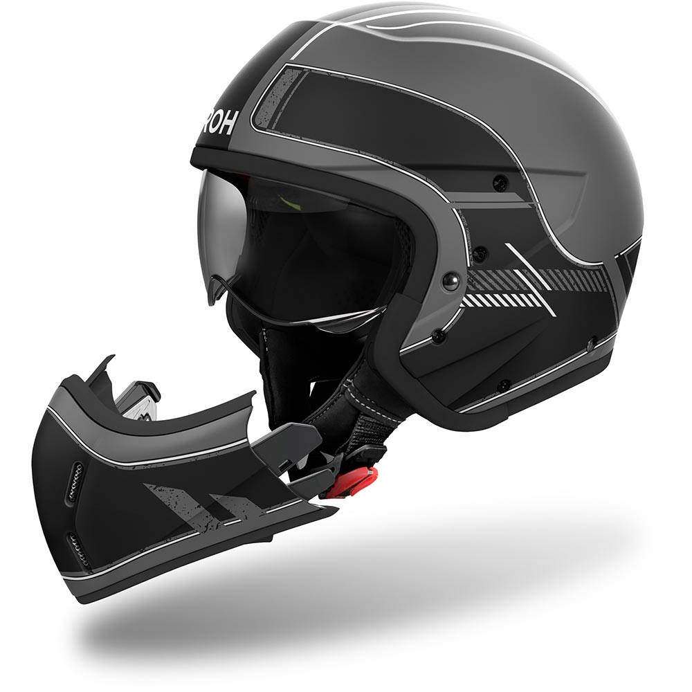 Airoh - Casque J 110 Raster Noir / Gris / Mat