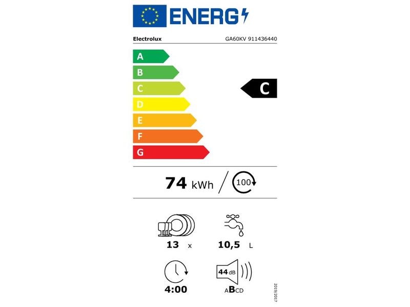 Electrolux Einbaugeschirrspüler GA60KV Vollintegriert Vollintegrierter Geschirrspüler