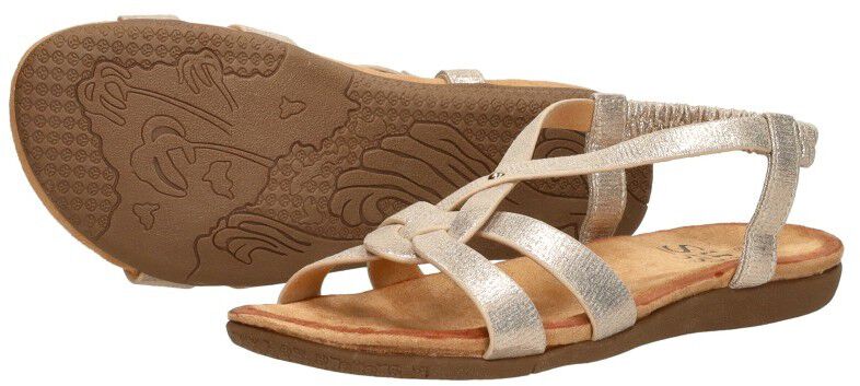 Sub55 Sandalen Plat goudkleur