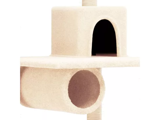 Arbre à chat avec griffoirs en sisal Crème 168 cm