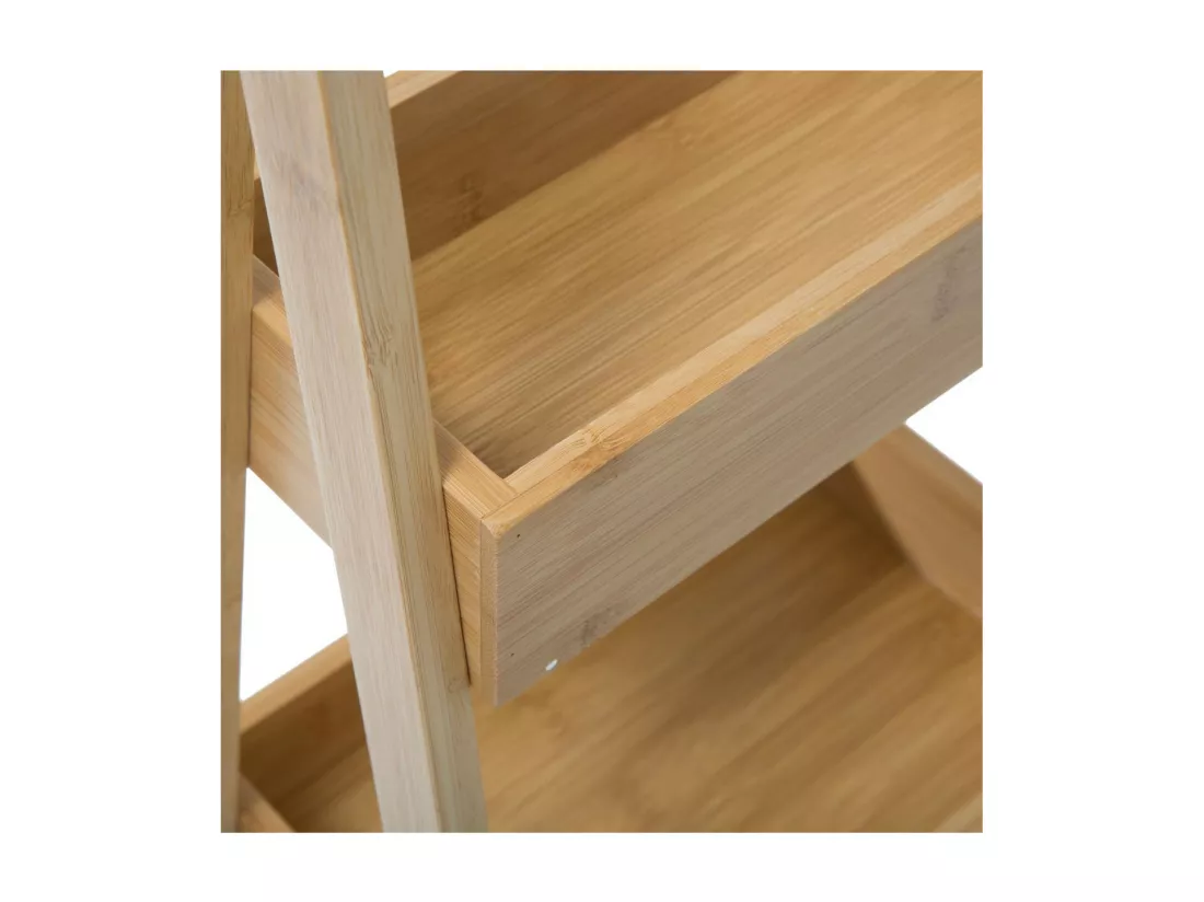Étagère de rangement Desserte 3 Niveaux en Bambou H 78 cm