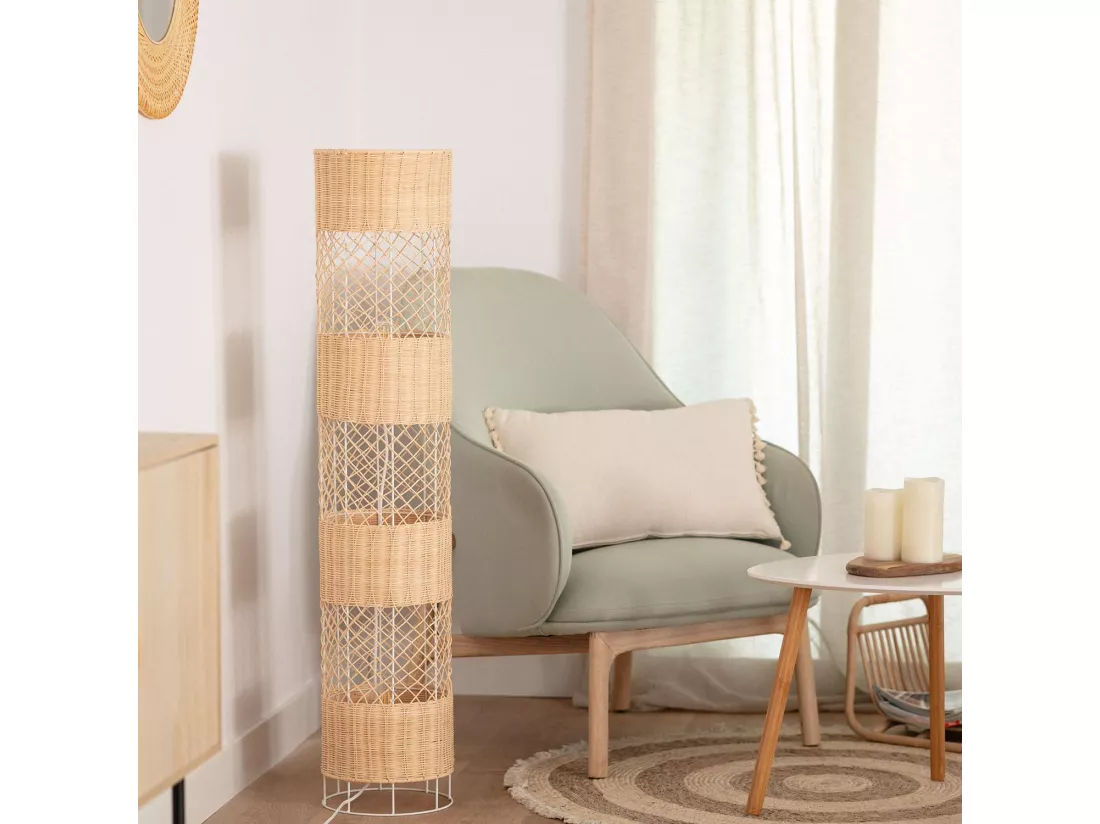 Lampadaire Rotin Rubra Naturel