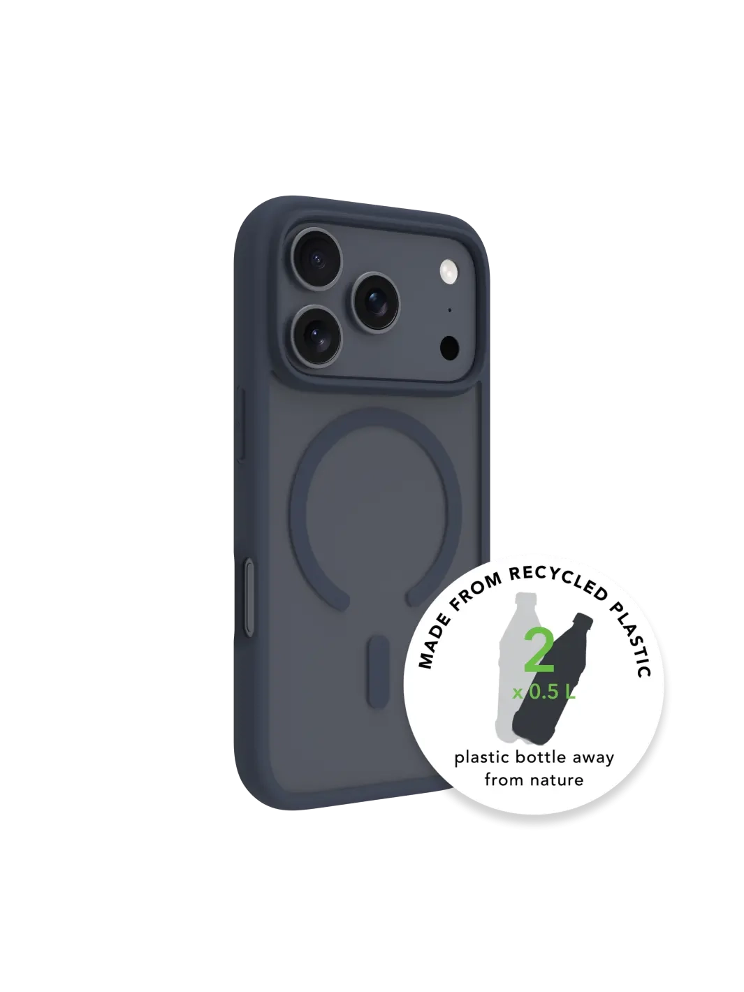 iPhone 17 Pro Max MagSafe Gummi Schutzhülle Grenen Biologisch Abbaubar (GN69TI006732) - Blau
