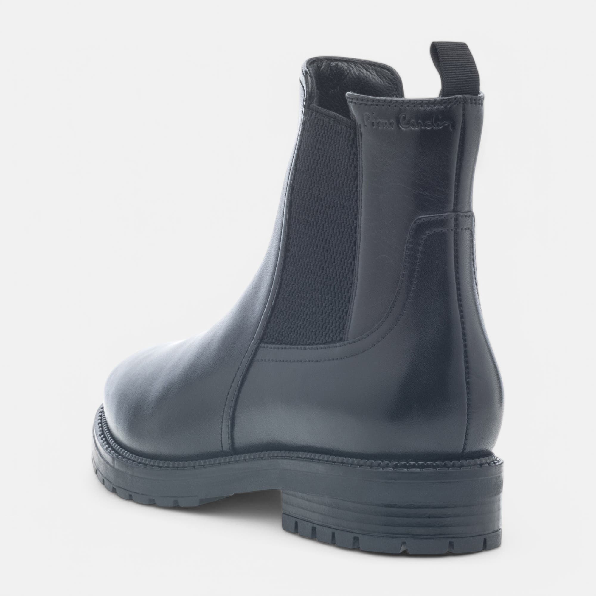 Boots chelsea Femme en cuir noir