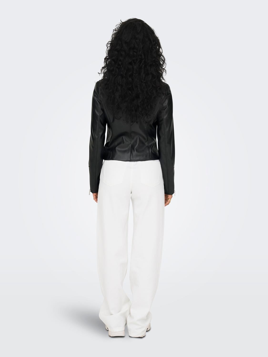 ONLVICS Kunstlederjacke Black