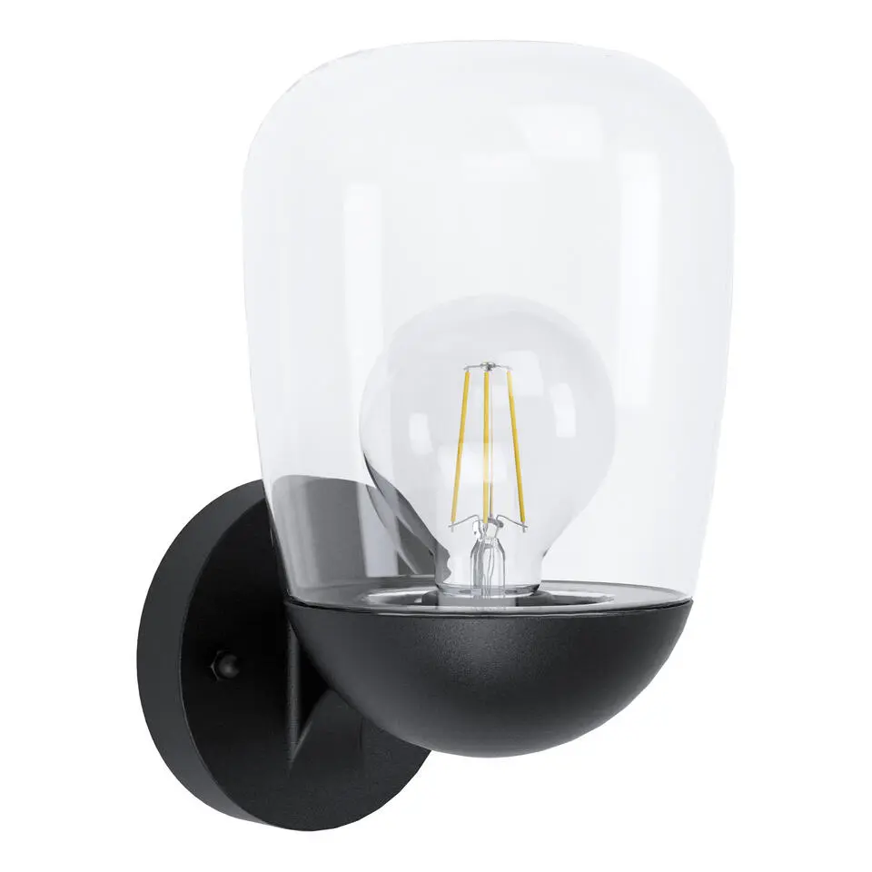 EGLO Donatori Wandlamp - E27 - 15.5 cm - Zwart