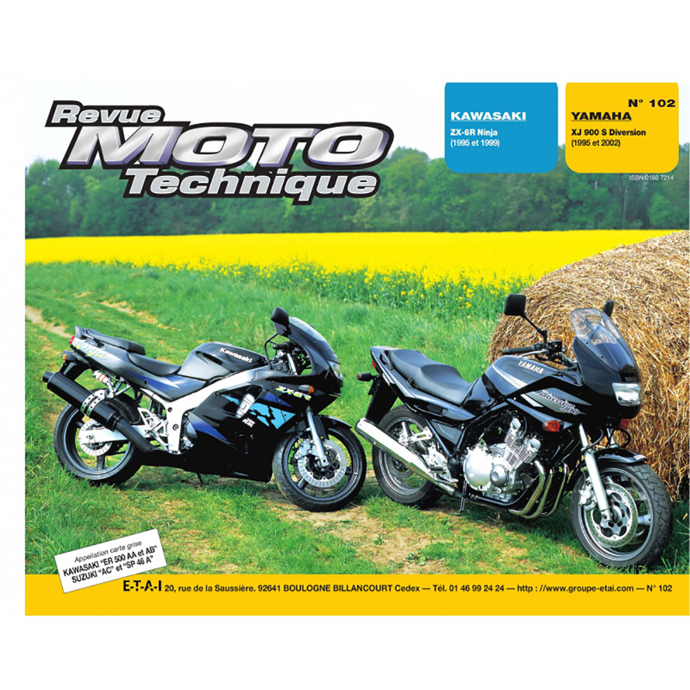 Etai - RMT 102.3 KAWASAKI ZX-6R (1995 à 1999) et YAMAHA XJ 900 S (1995 à 2002)