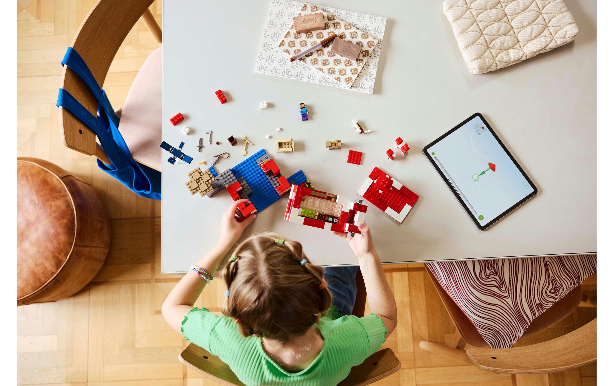Minecraft Das Pilzkuh-Haus 21270Kreatives Bau-Set mit Gaming-Zubehör