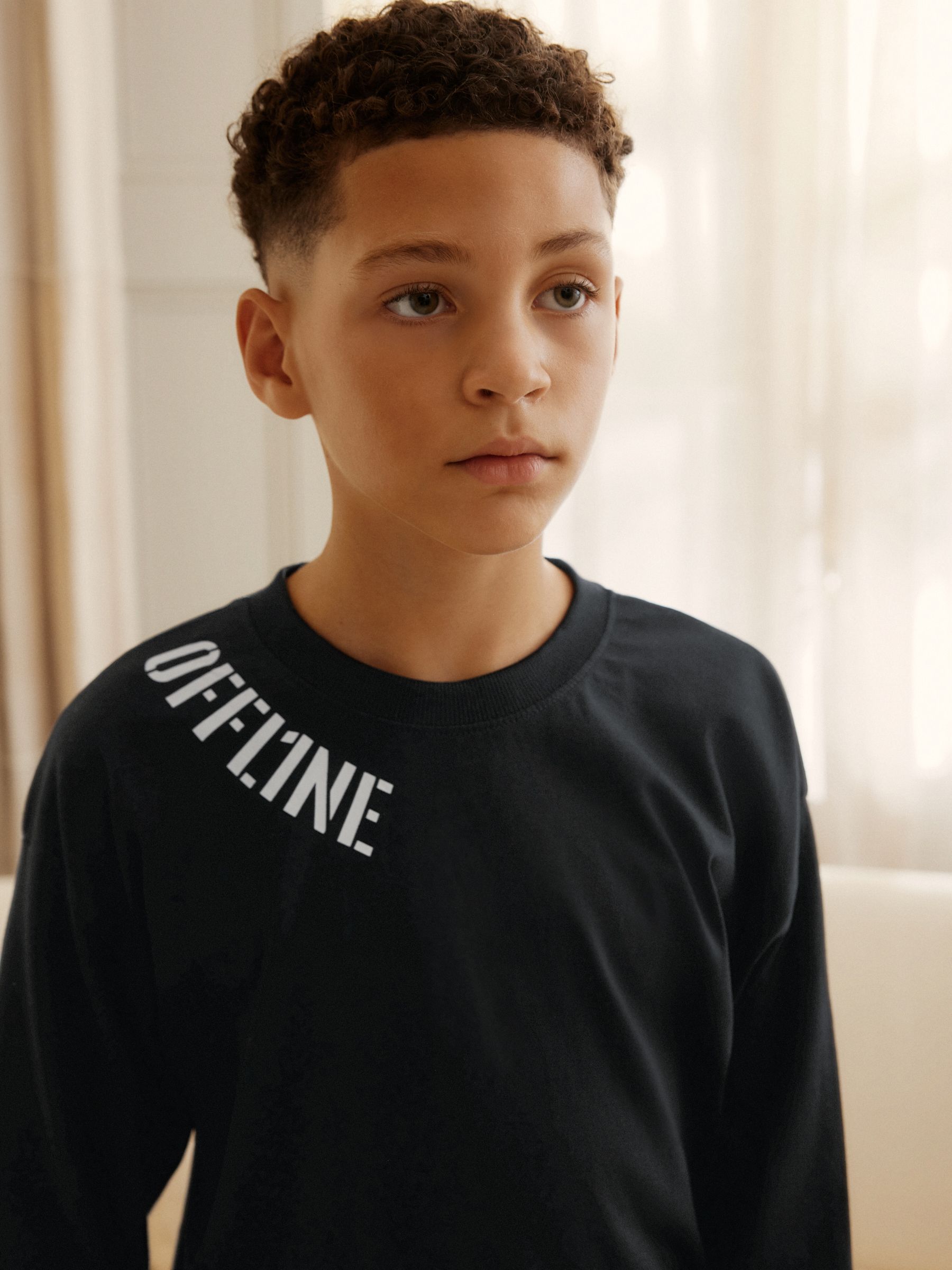 Zwart Offline - Enkele joggingbroek pyjama (3-16jr)