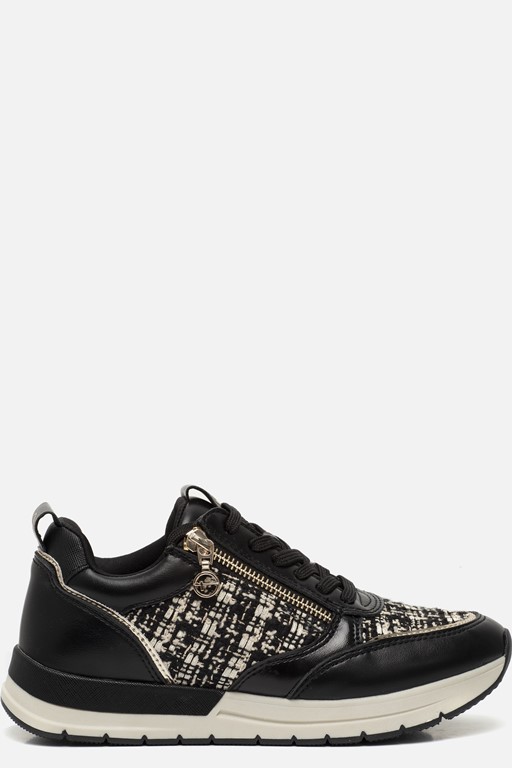 Tamaris Sneakers zwart Textiel