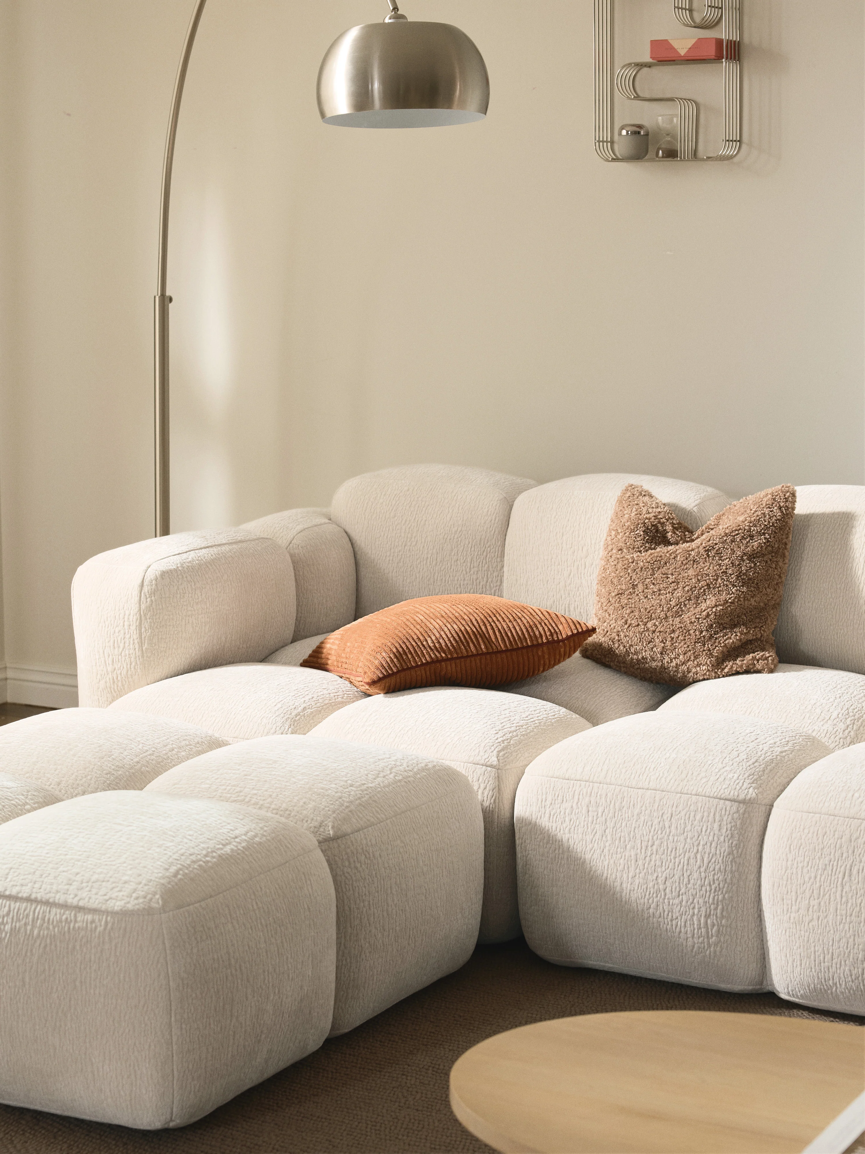 Modulaire bank Tayla (4-zits) met poef (links/rechts)