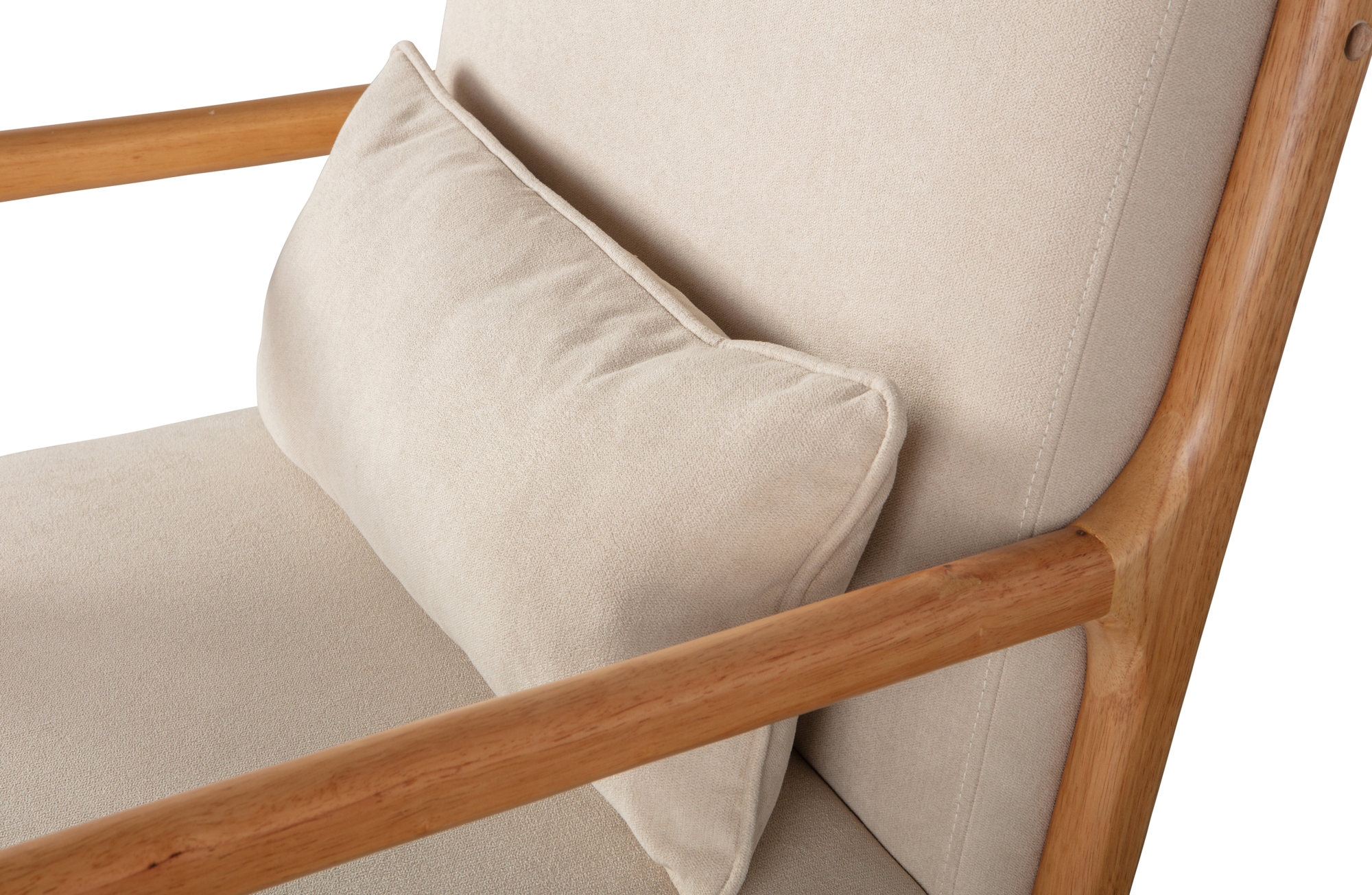WOOOD fauteuil Mark geweven stof Fauteuil Mark geweven stof - Naturel