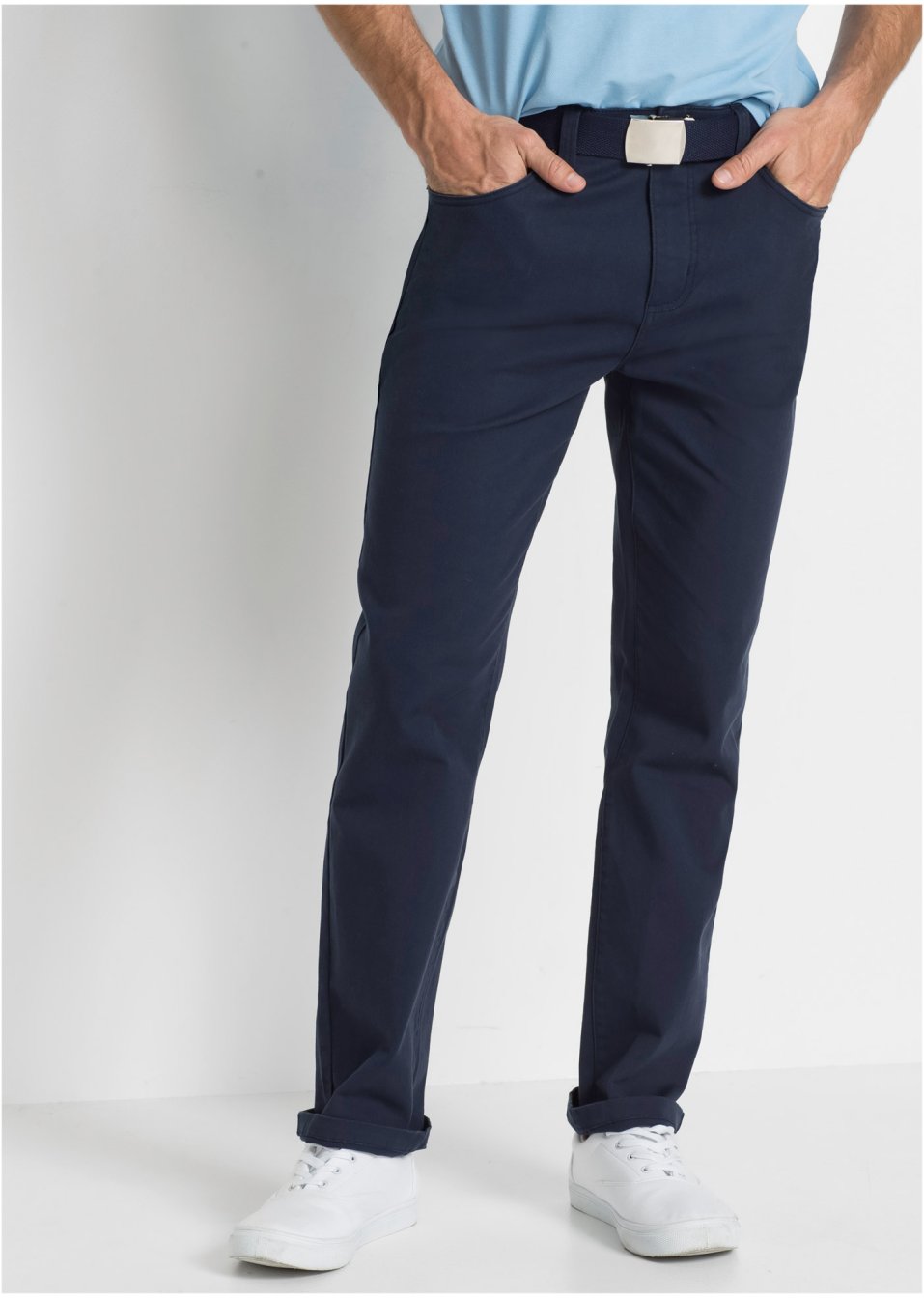 Pantalon extensible Classic Fit, Straight