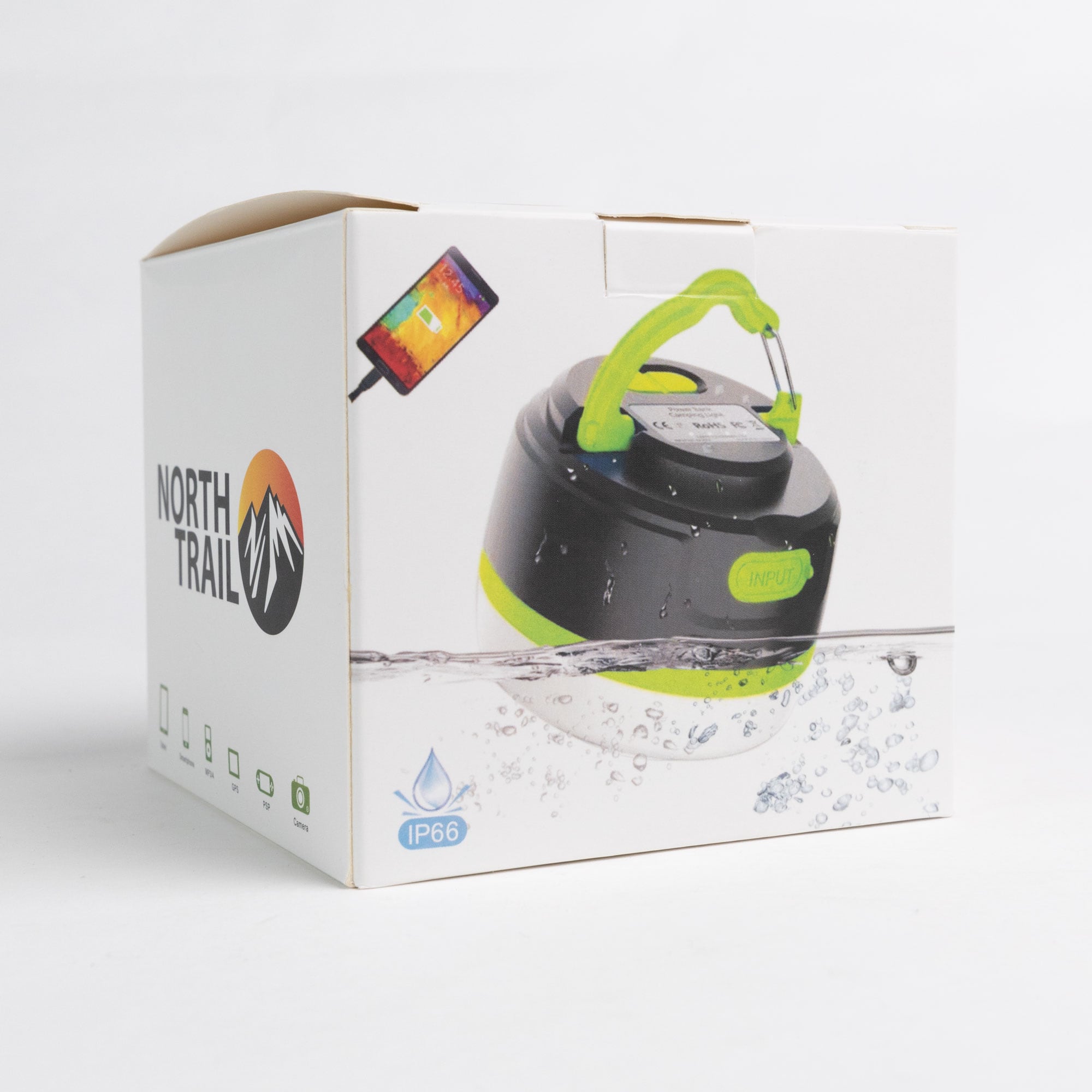North Trail Camp Lanterne<br>2 i 1: Oppladbar lanterne og powerbank!