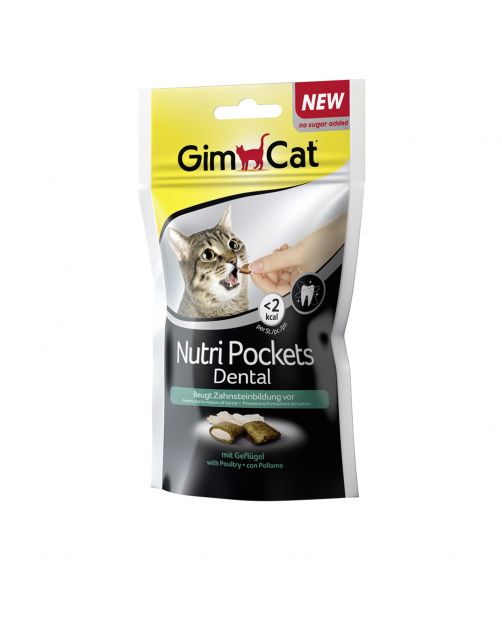 Gimcat Nutri Pockets Dental - Kattensnack - Gevogelte 60 g