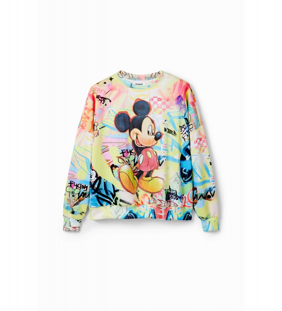 Moletom Desigual Mickey Graffiti Multicolorido