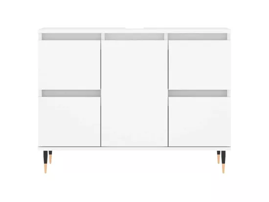 Armoire de salle de bain blanc 80x33x60 cm bois d'ingénierie