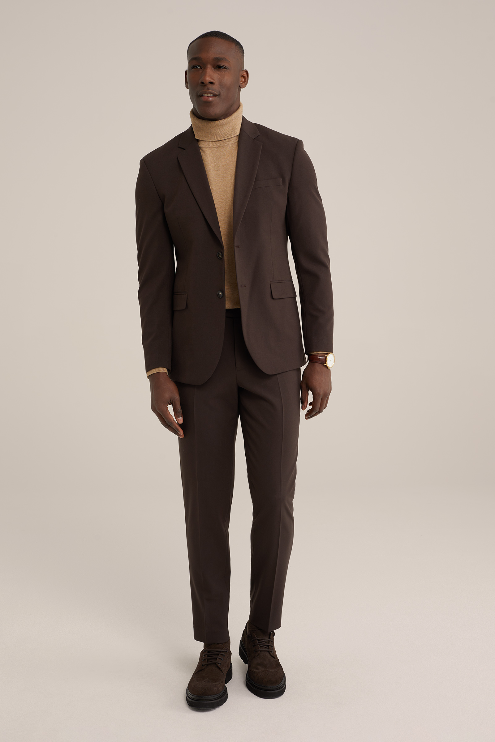 slim fit blazer Fundamentals Roestbruin