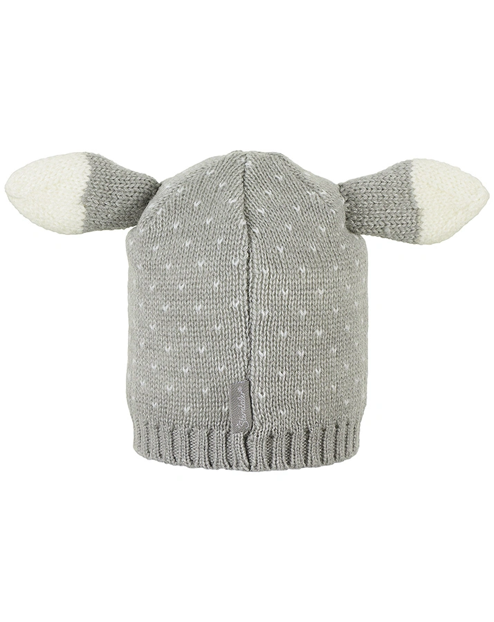Strick-Mütze KLEINER FUCHS in silber melange