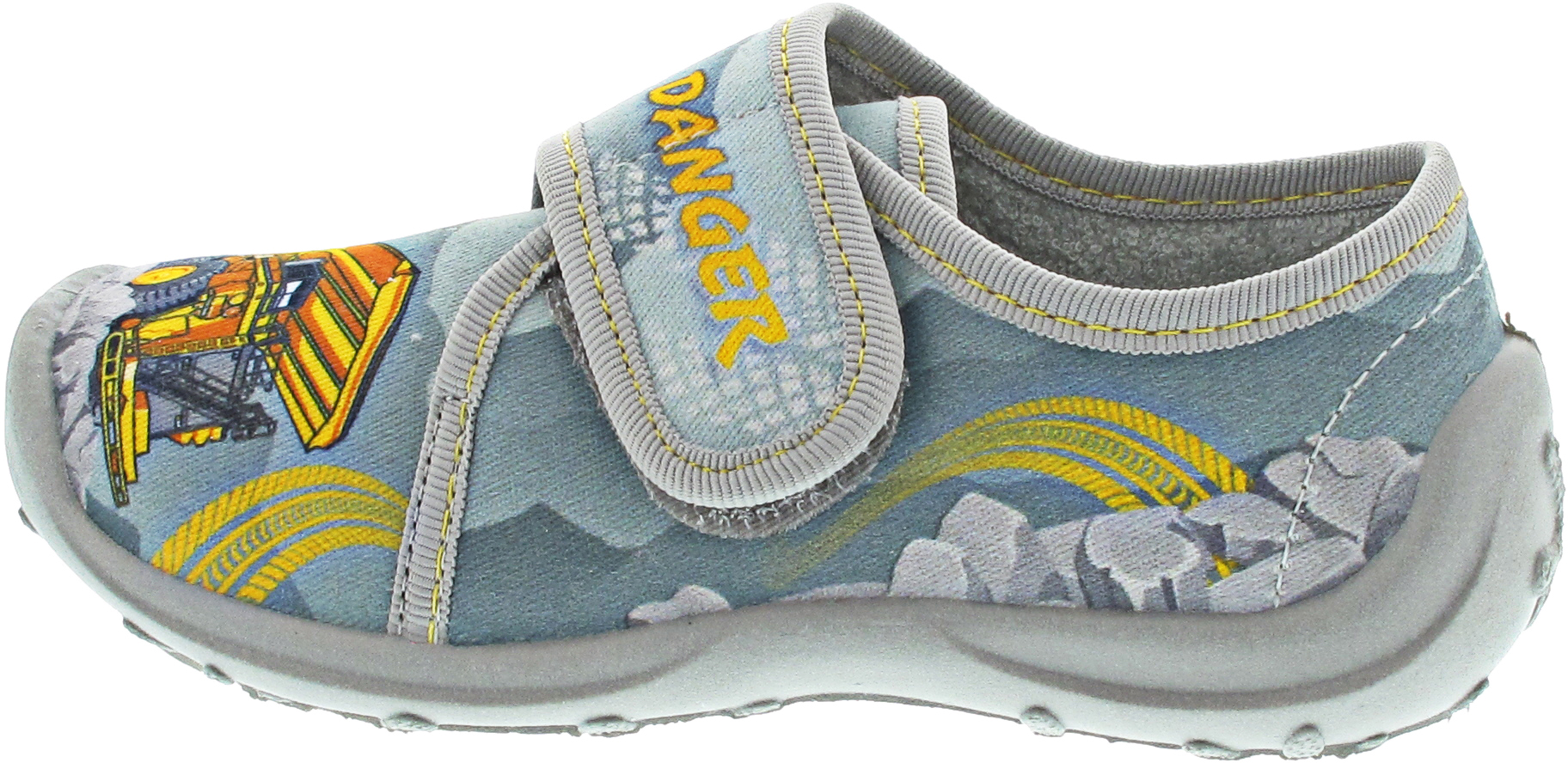 Fischer Markenschuhe Hausschuh grau