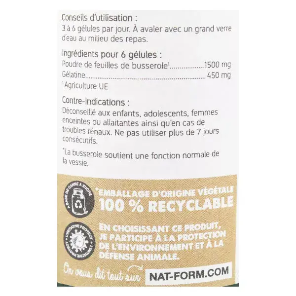 Nat & Form Original Bearberry 200 cápsulas