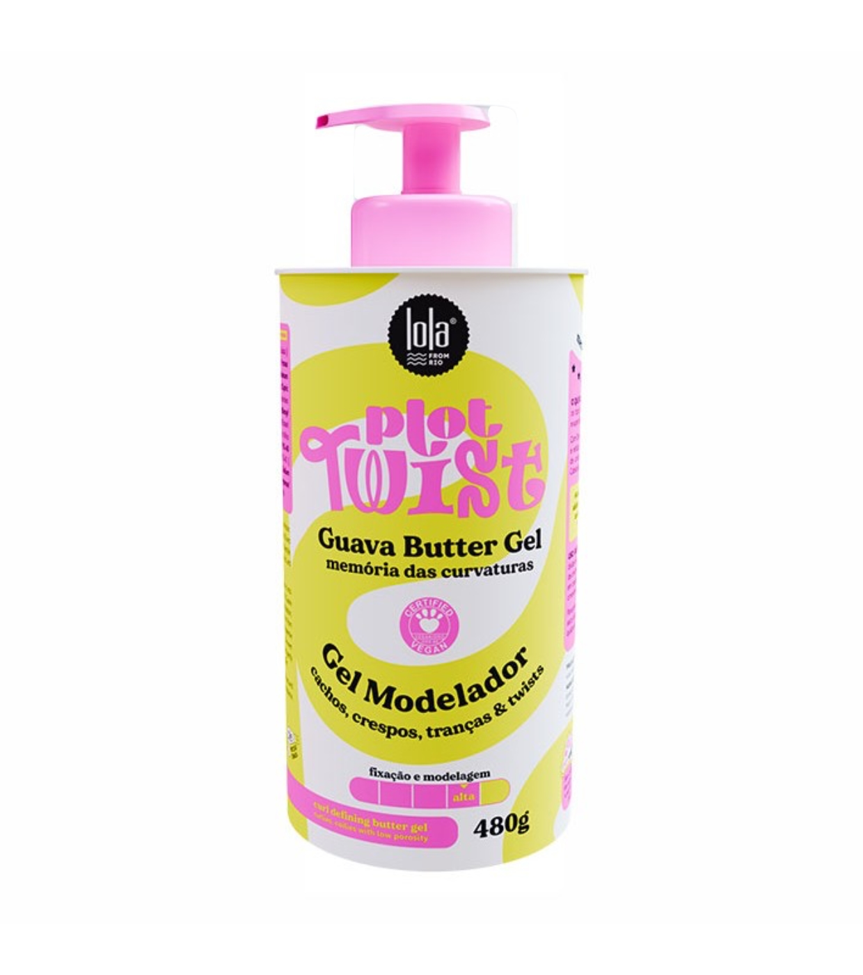 Lola Cosmetics - *Plot Twist* - Gel modelador de cachos 480g - Creme de goiaba