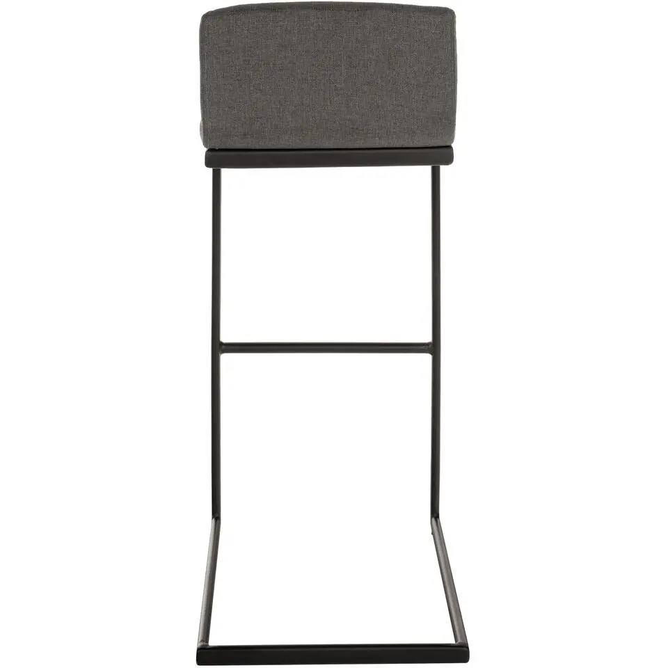 CLP Barkruk Newport zwart Frame - Stof - donkergrijs