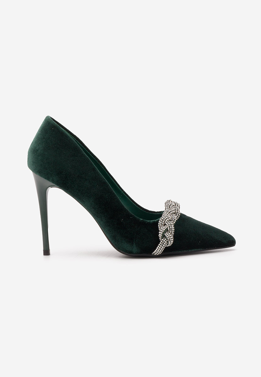 Chaussures élégantes à talon vert Areya