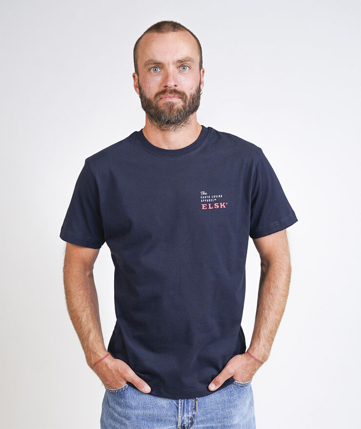 ELSK EARTH LOVING MEN'S BRUSHED T-SHIRT 100 dark navy