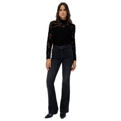 Tee-shirt à manches longues femme Lace Sweater With Mock Neck SALSA
