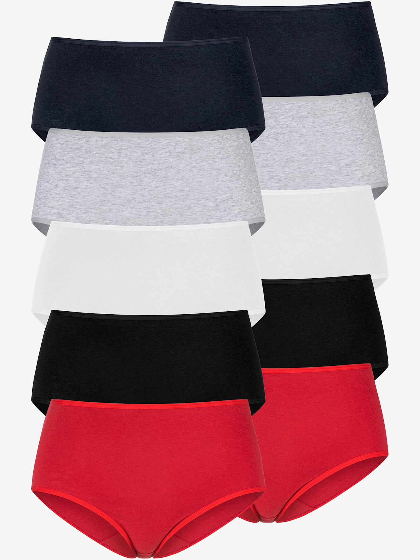 Lot de 10 slips taille haute pratique