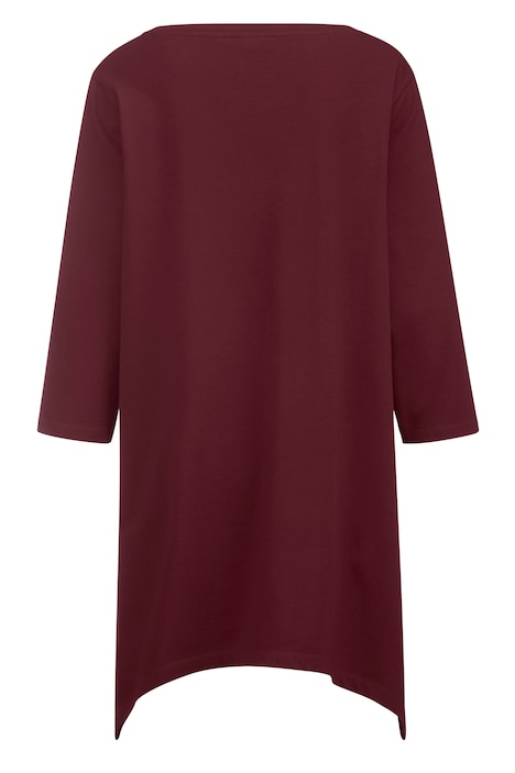 Longshirt, Pailletten-Schriftzug, Zipfelsaum