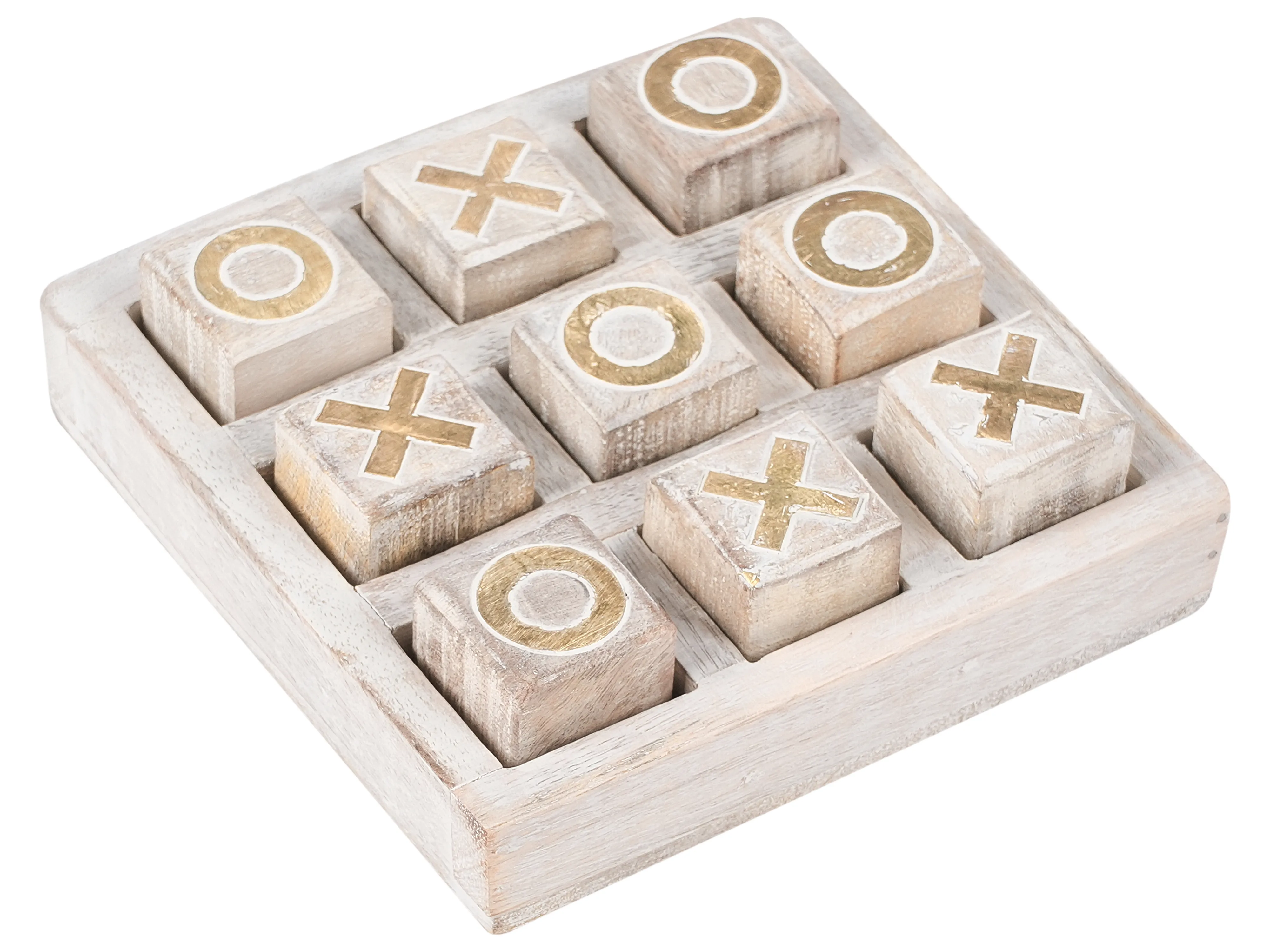 Tic-Tac-Toe spel ASJUT Mangohout Beige