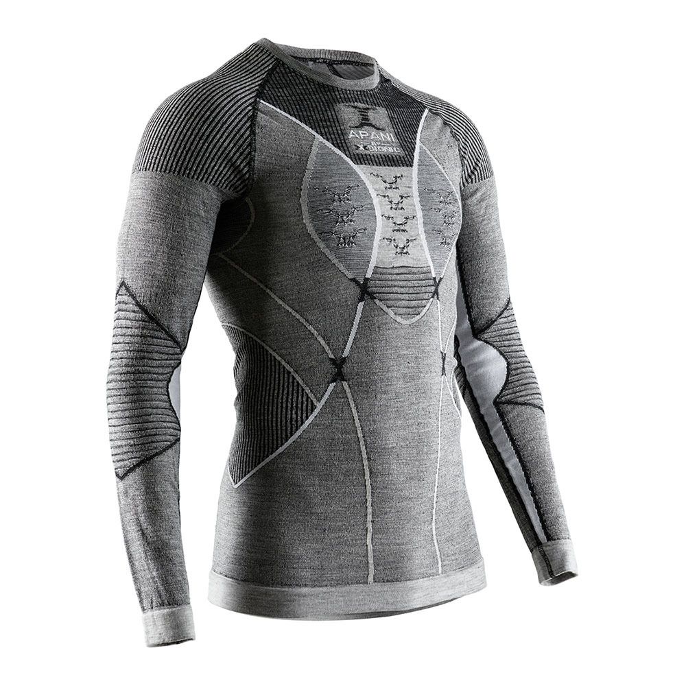 X-Bionic APANI 4.0 MERINO - Sous-couche Homme black/grey/white