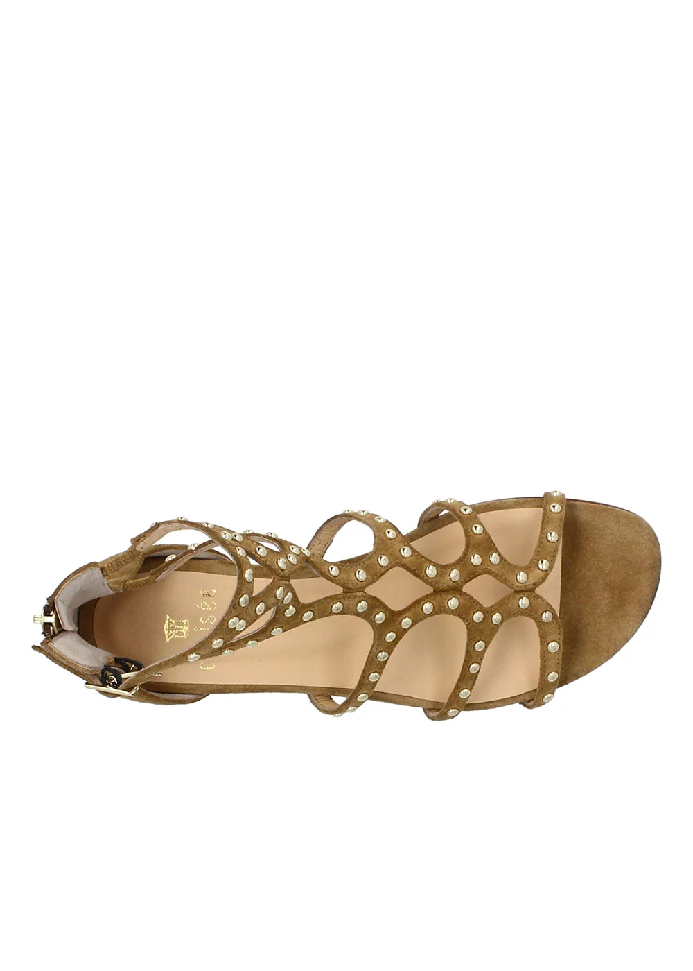 SPARTIATE MADELINE VELOURS CAMEL ET CLOUS