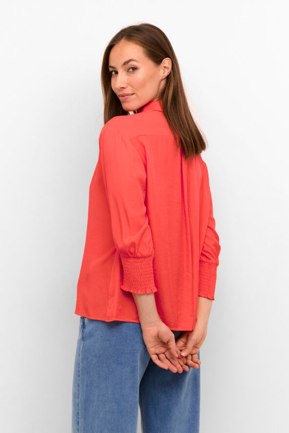 Cream NolaCR Shirt Hot coral