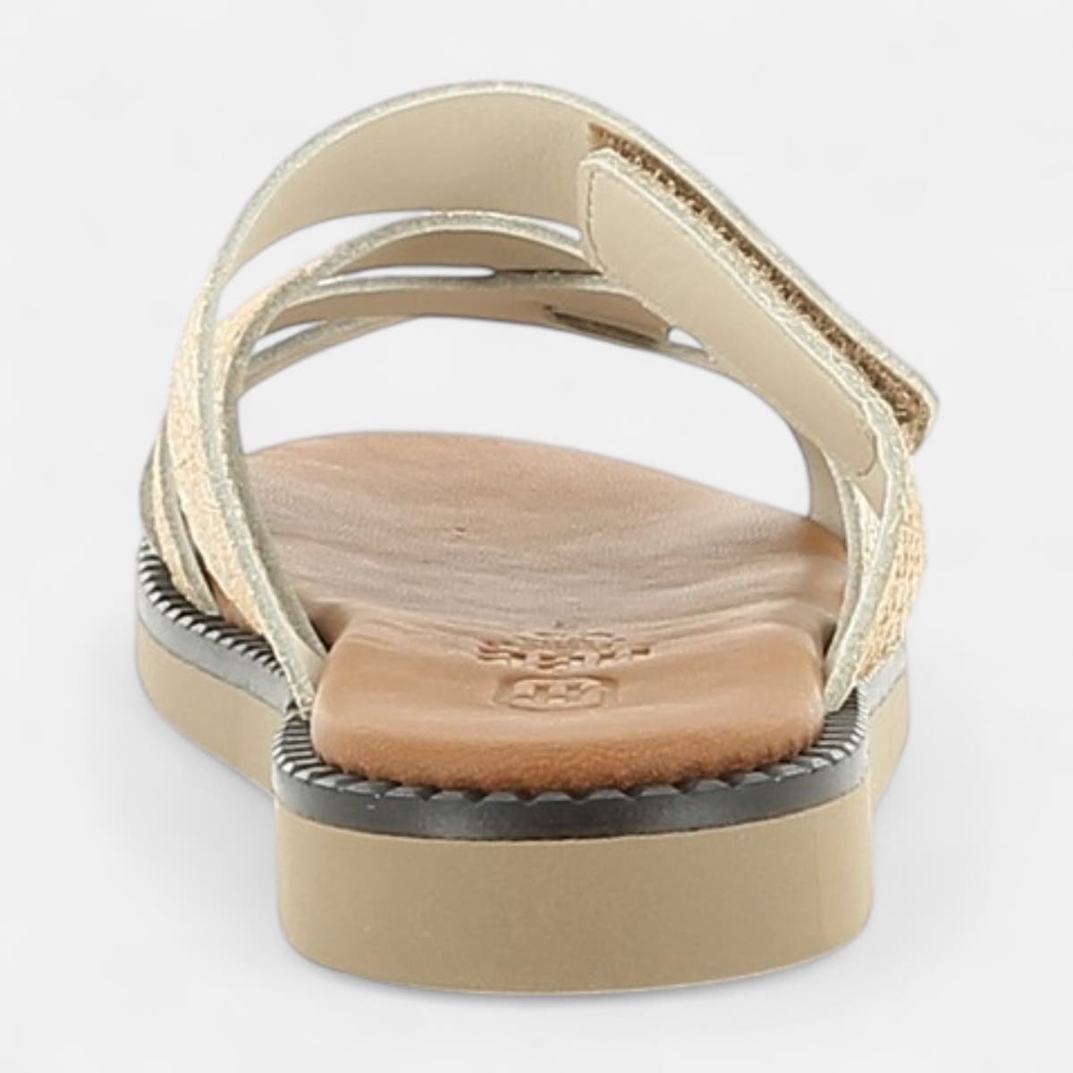 Mules Femme en cuir or